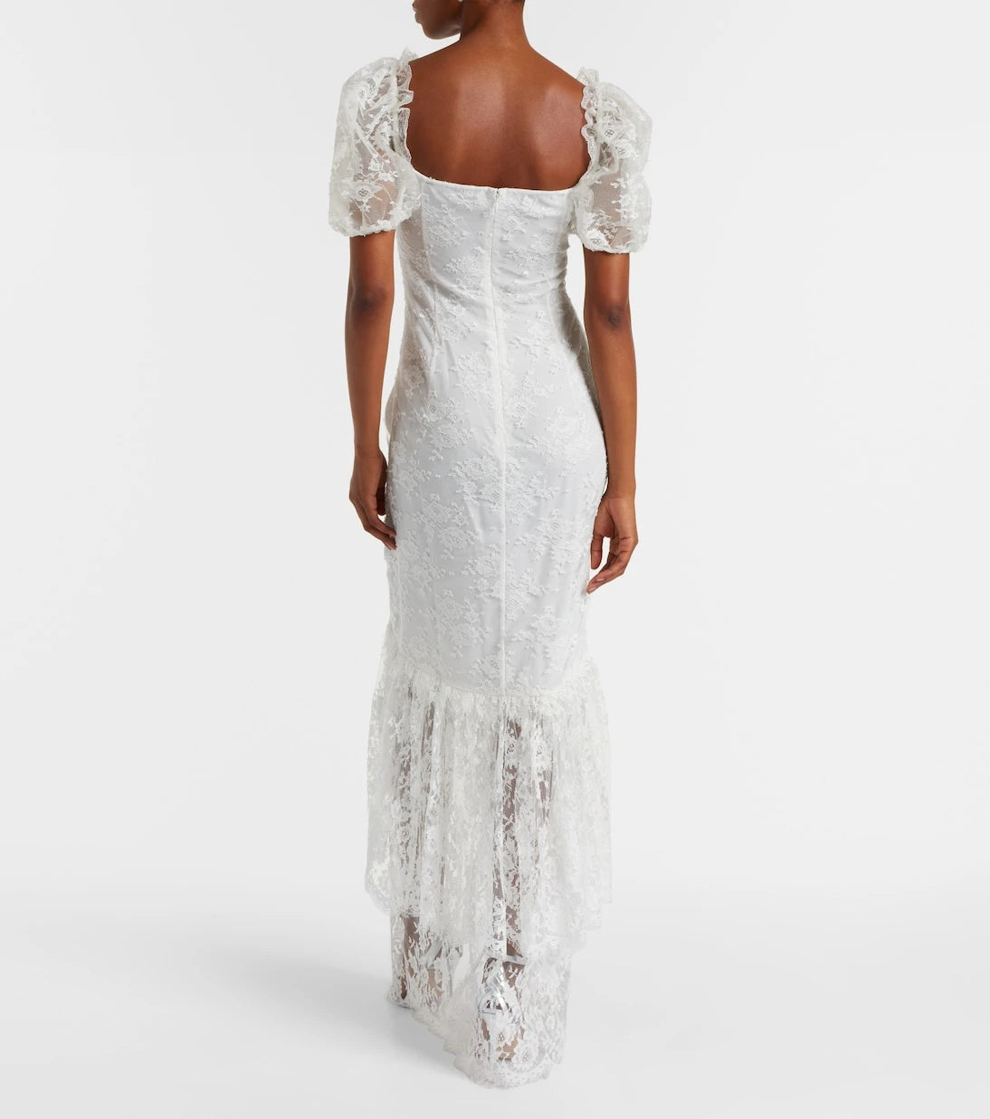 Alessandra Rich - Bow-detail ruched lace gown