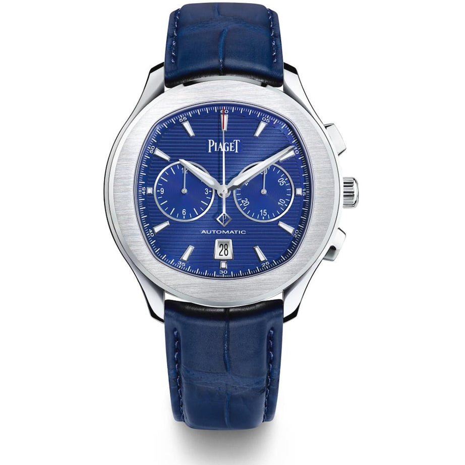 Piaget Stainless Steel and Alligator Strap Polo Watch 42mm