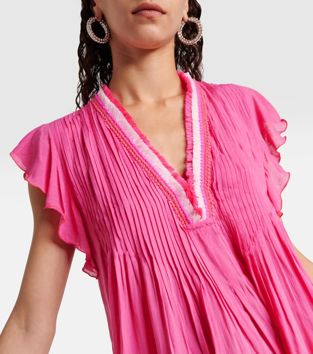 Poupette St Barth - Sasha ruffled pleated minidress