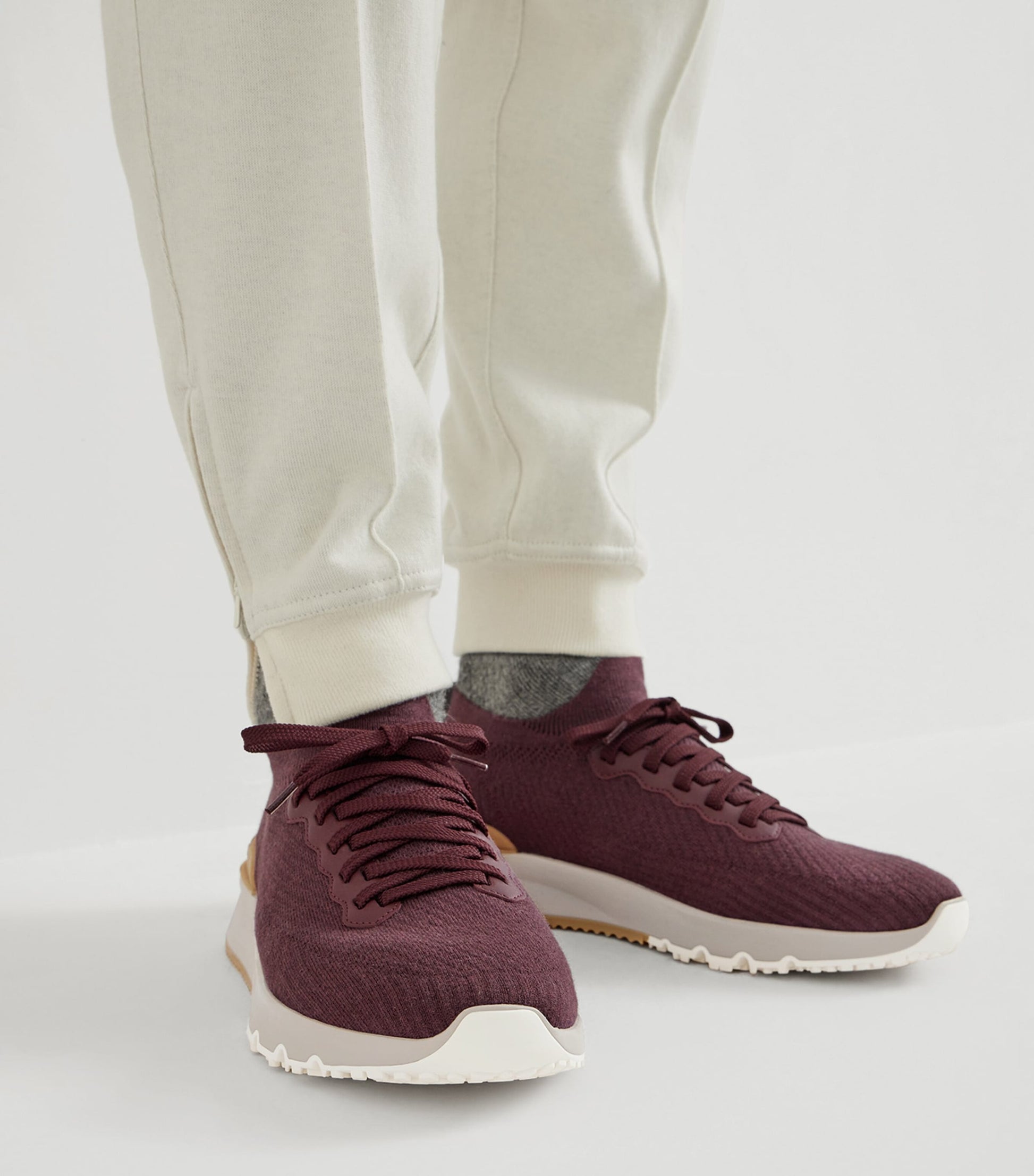 Brunello Cucinelli Cotton Knitted Sneakers