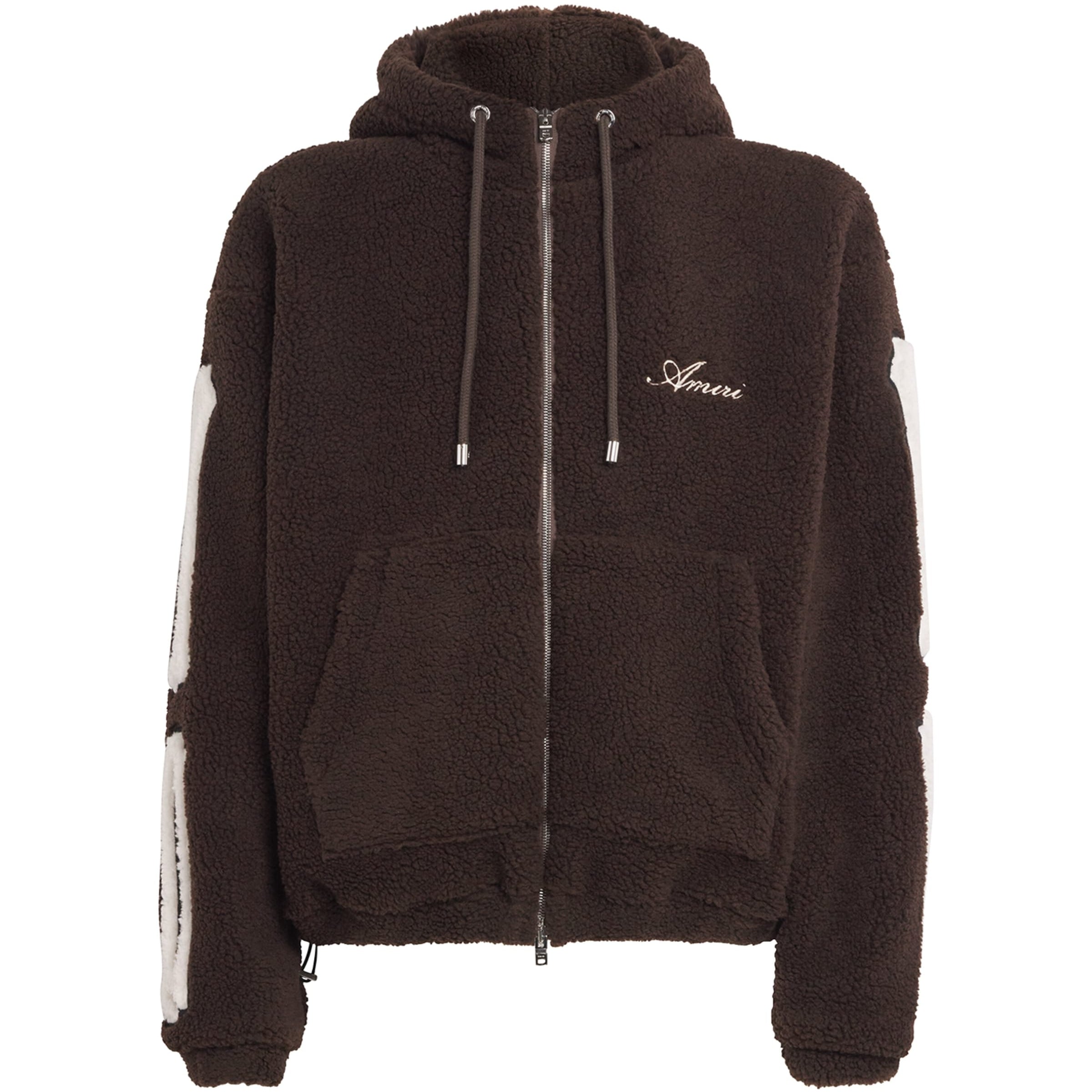 AMIRI Brown Fleece Bones Hoodie