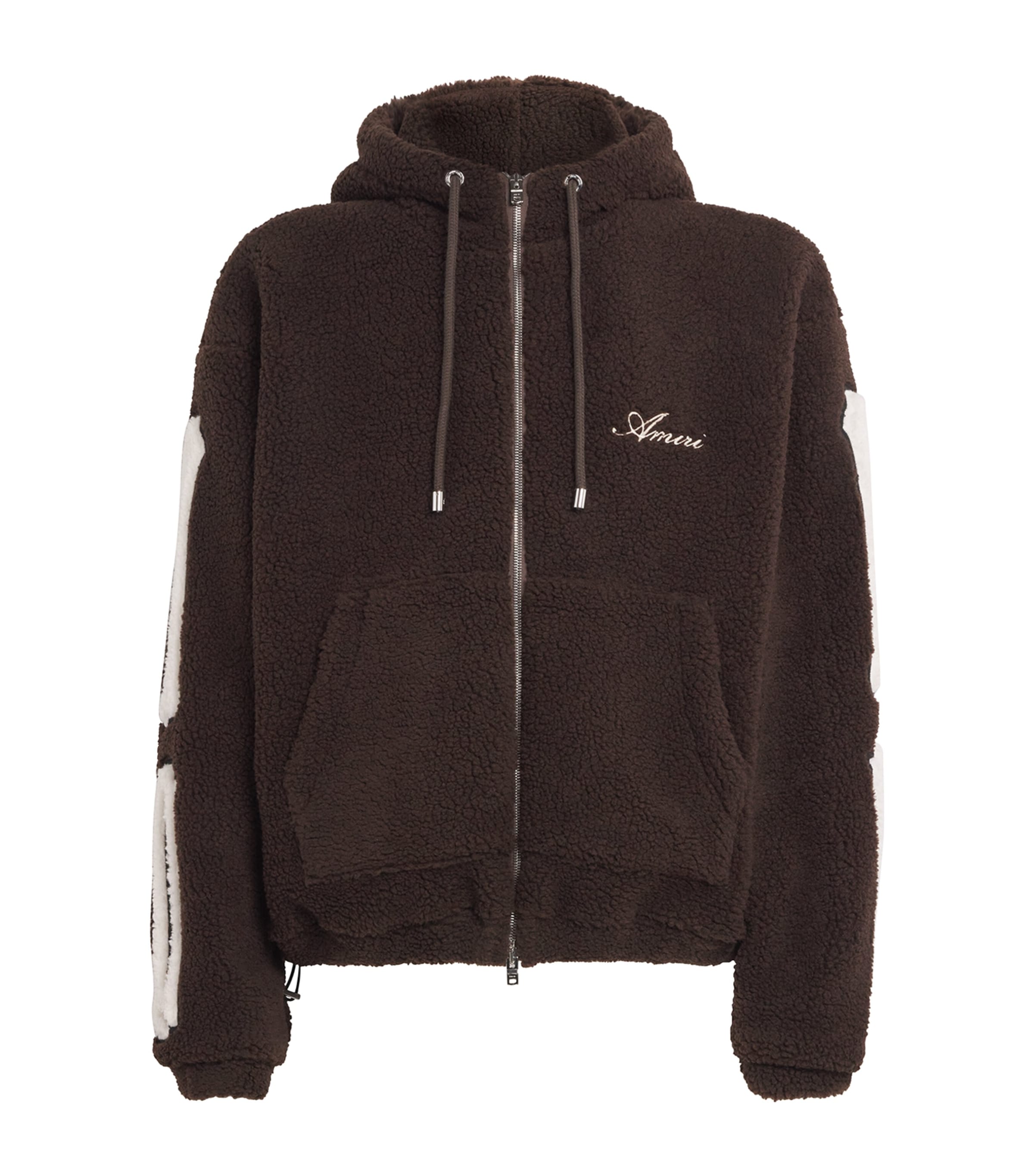 AMIRI Brown Fleece Bones Hoodie