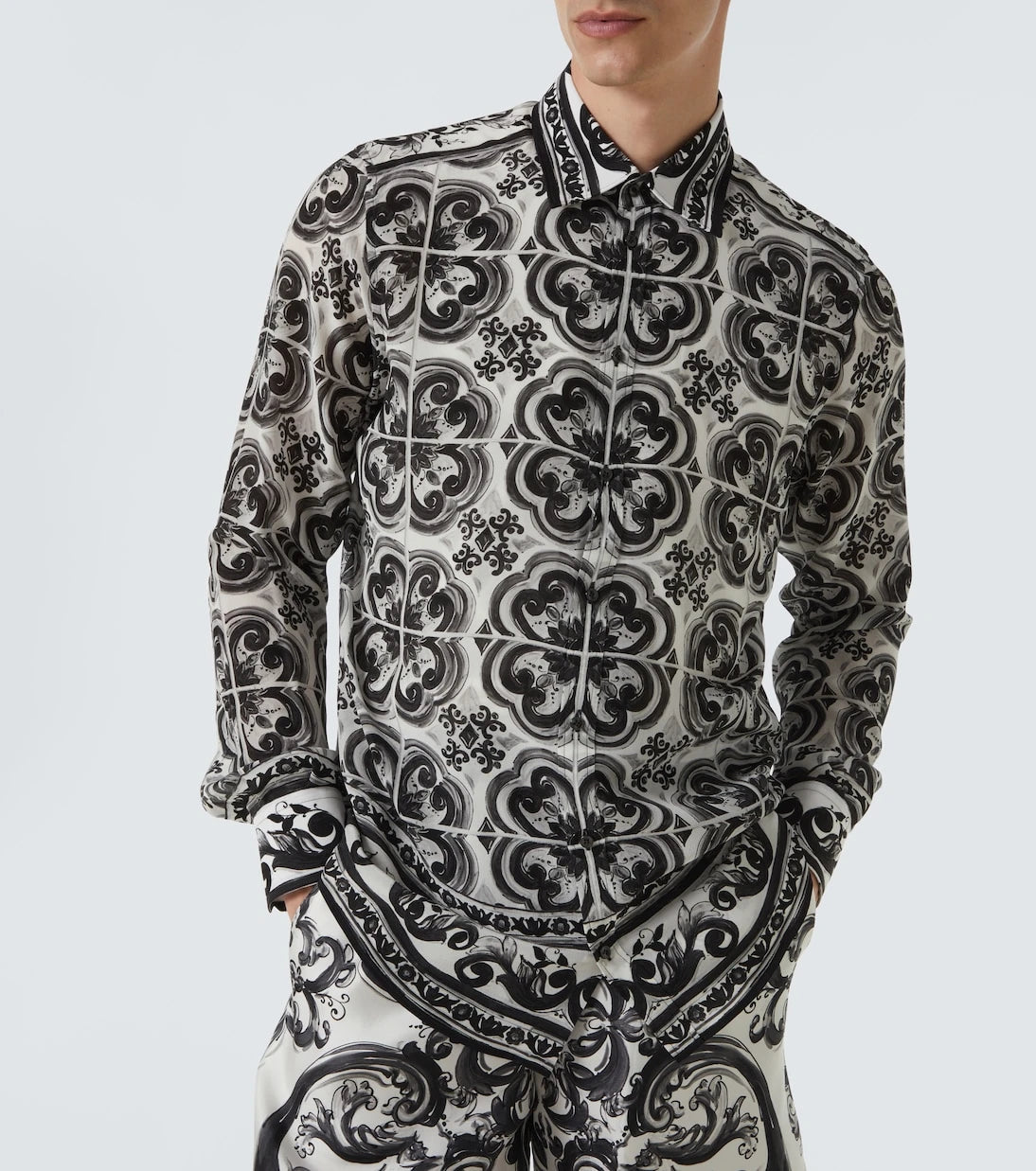 Dolce&Gabbana - Martini Majolica silk twill shirt
