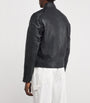 Polo Ralph Lauren Black Calf Leather Solid Racing Jacket