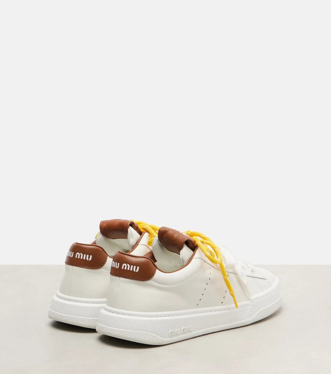 Miu Miu - Logo leather sneakers