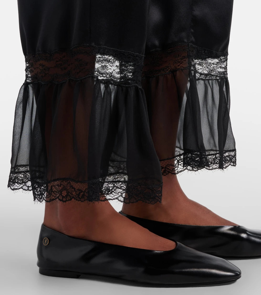 Saint Laurent - Sao leather ballet flats