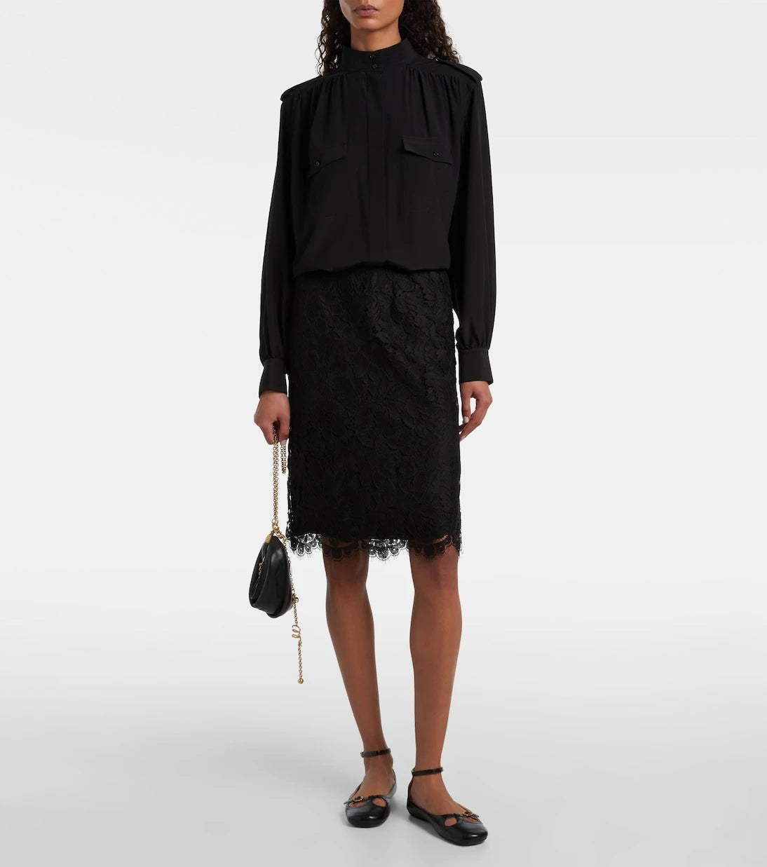 Chloé - Floral cotton-blend lace miniskirt
