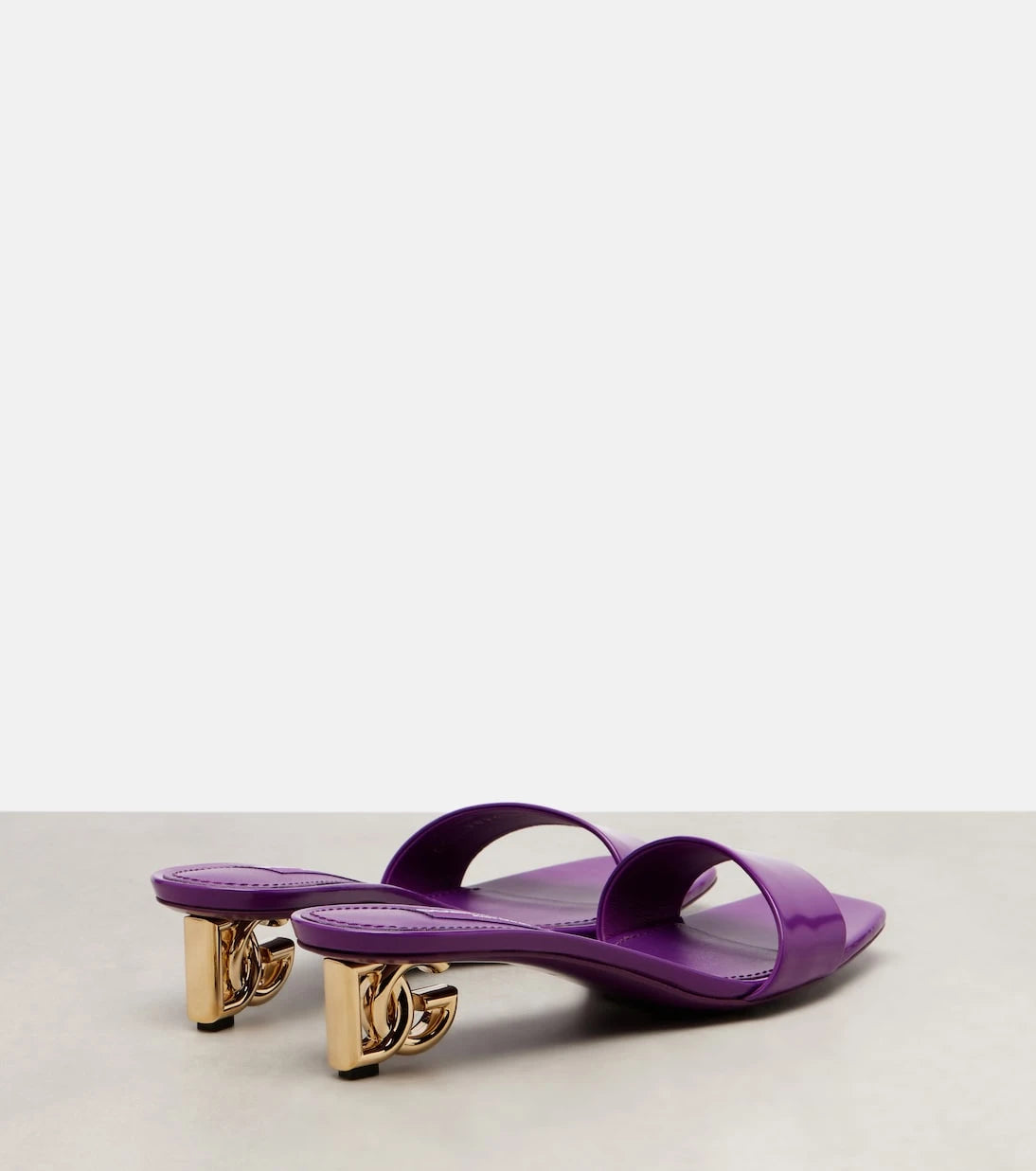 Dolce&Gabbana - DG leather mules