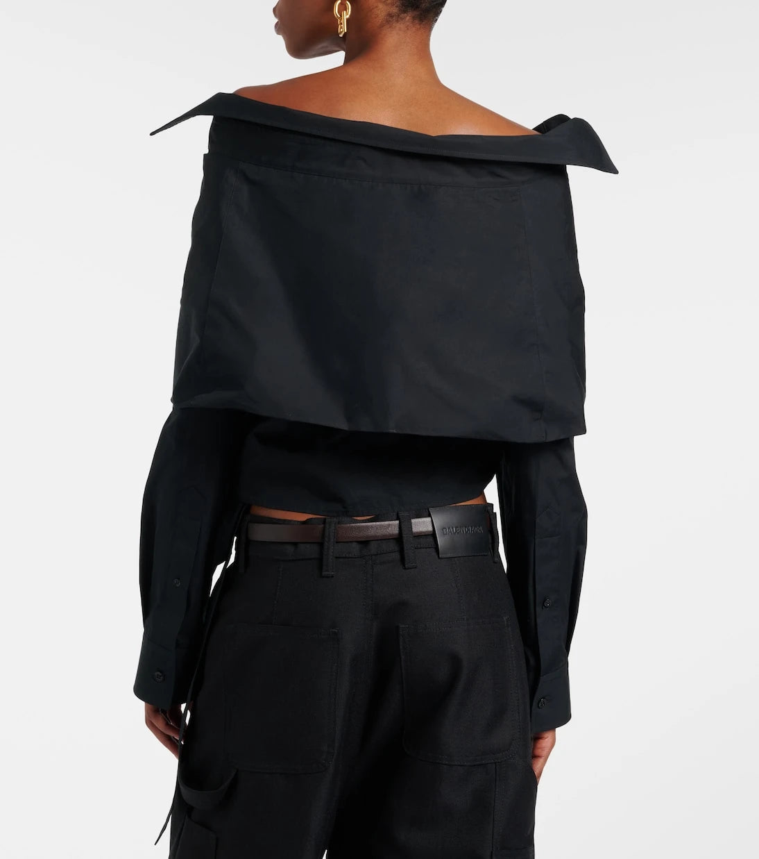 Balenciaga - Off-shoulder cotton top