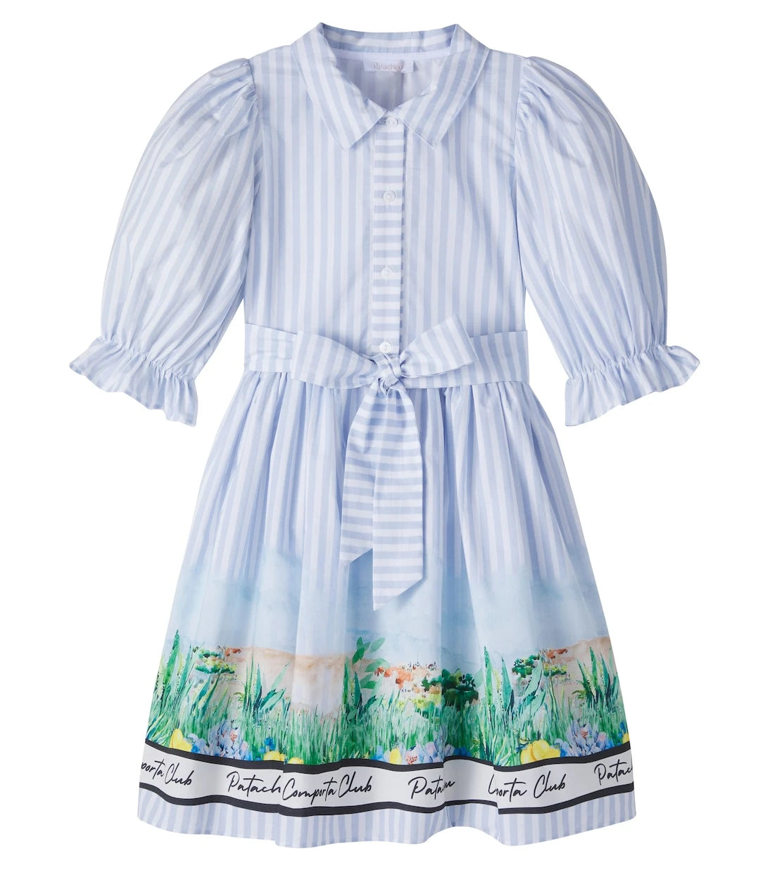 Patachou - Striped cotton shirt dress