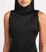 Pleats Please Issey Miyake Black Sleeveless Basics Top