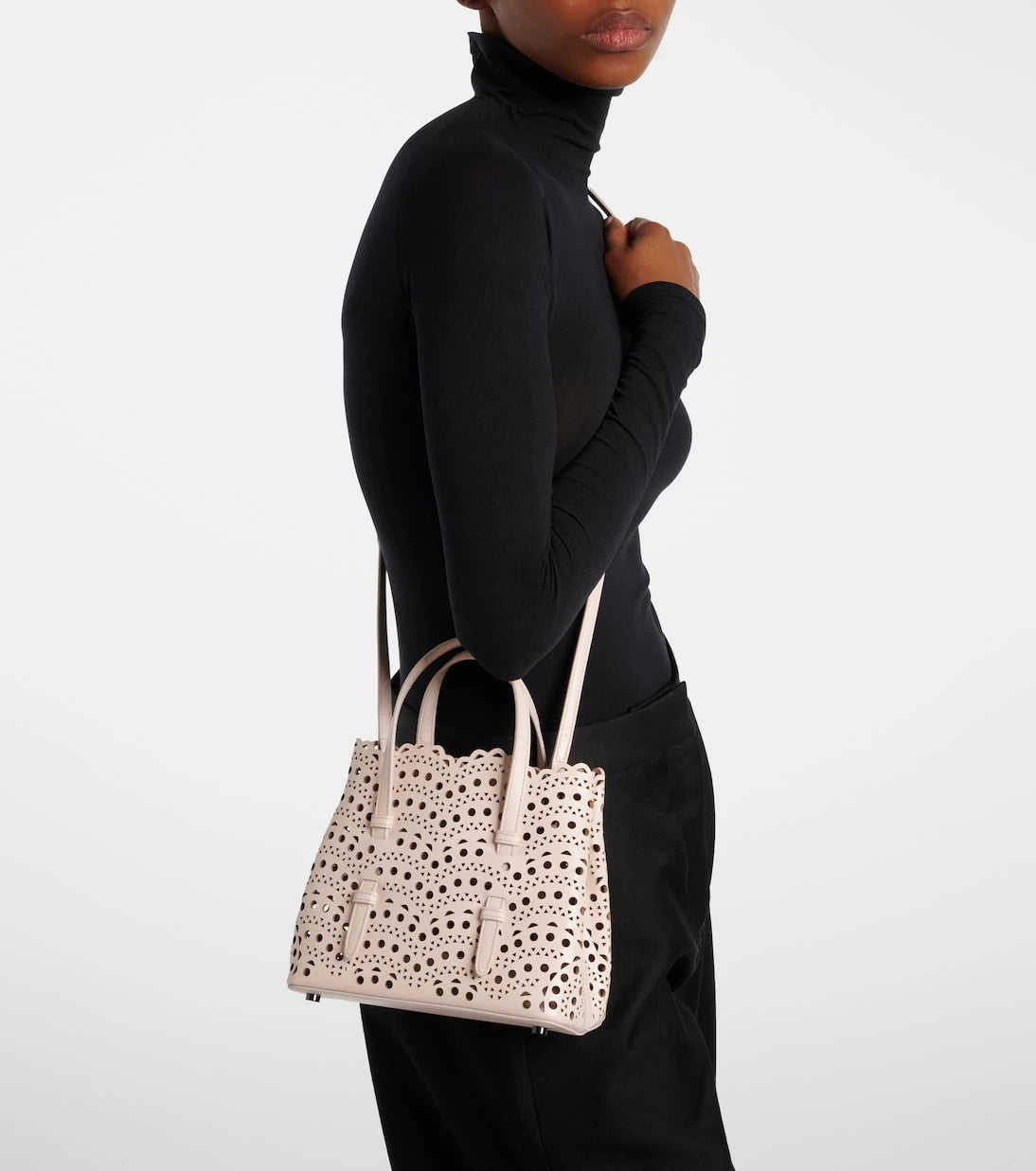 Alaïa - حقيبة توتس جلدية Mina 20 Vienne
