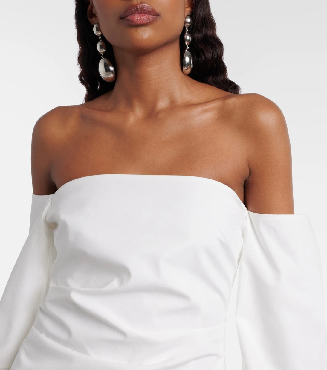 SIR - Martina off-shoulder cotton poplin minidress