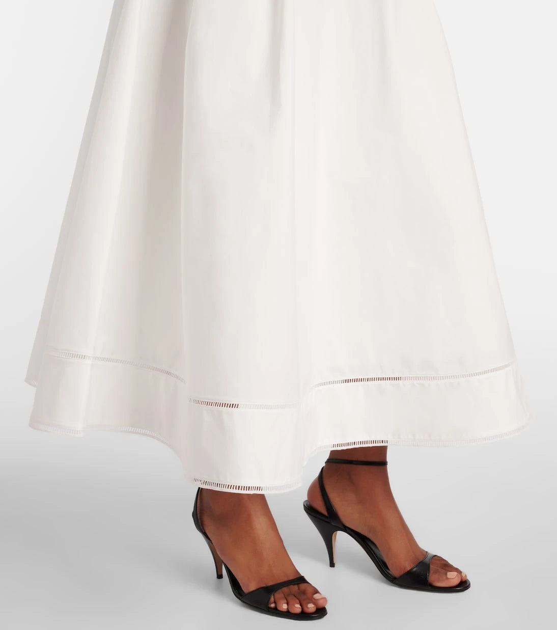 Róhe - Embroidered cotton poplin maxi skirt