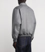 Grey Cashmere Bomber Jacket