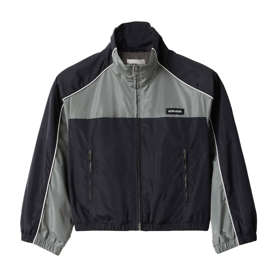 Blue Technical Cropped Jacket