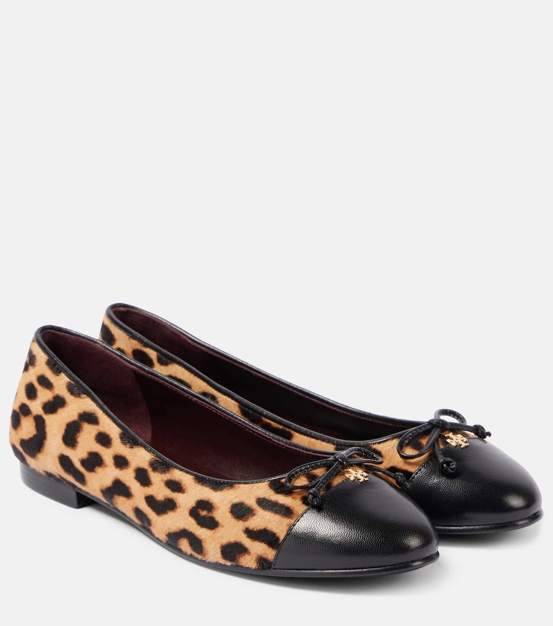 Tory Burch - Leopard-print calf hair and leather ballet flats