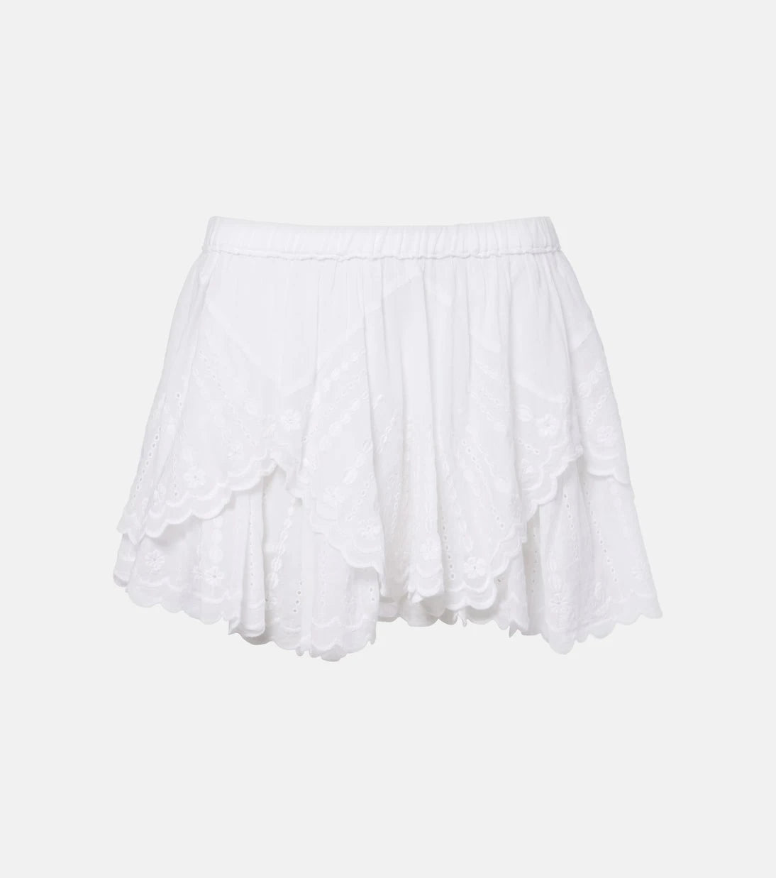 Marant Etoile - Layale ruffled cotton shorts