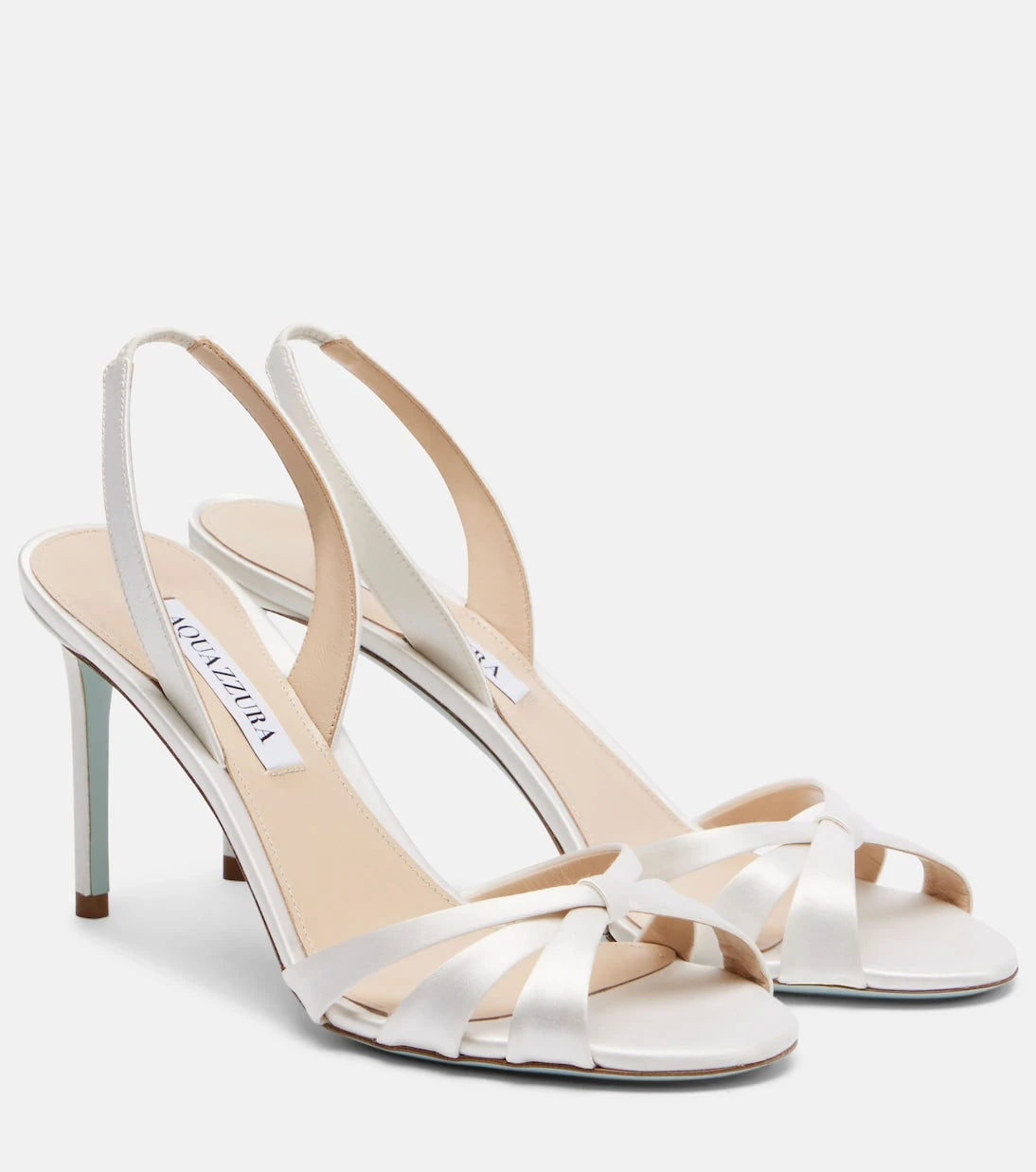 Aquazzura - Tati 85 satin slingback sandals