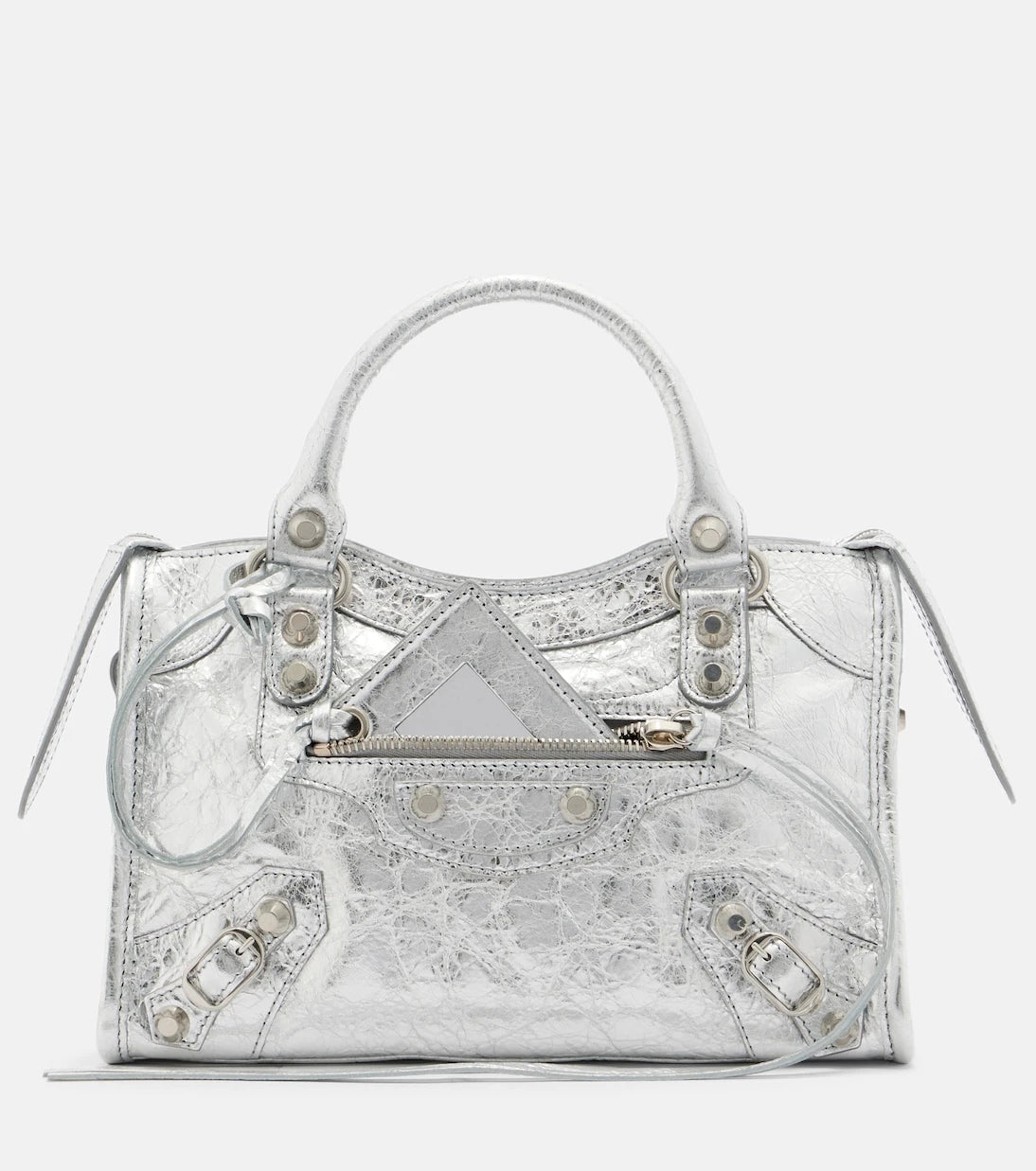 Balenciaga - Le City Small metallic leather tote bag