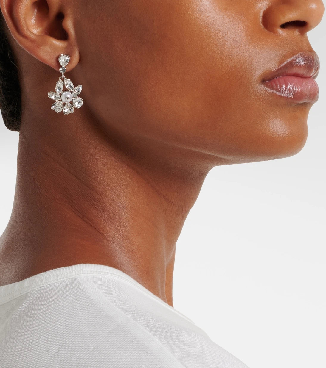 Simone Rocha - Embellished faux pearl drop earrings