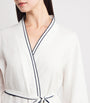 White Linen-Blend Robe