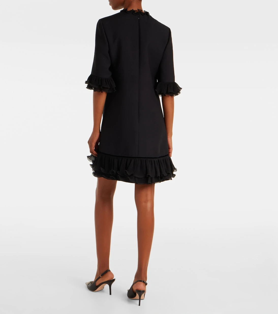 Valentino - Ruffled silk crêpe minidress