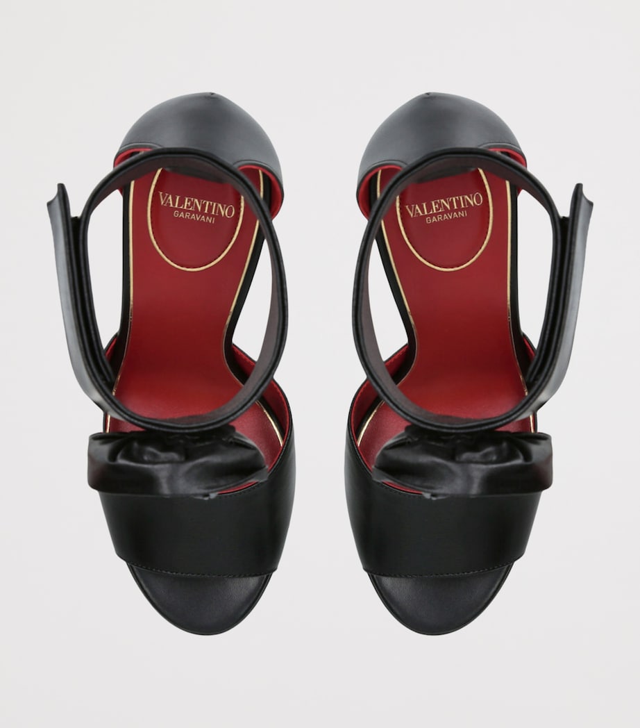 Valentino Garavani Multi Leather Drip Rose Sandals 105