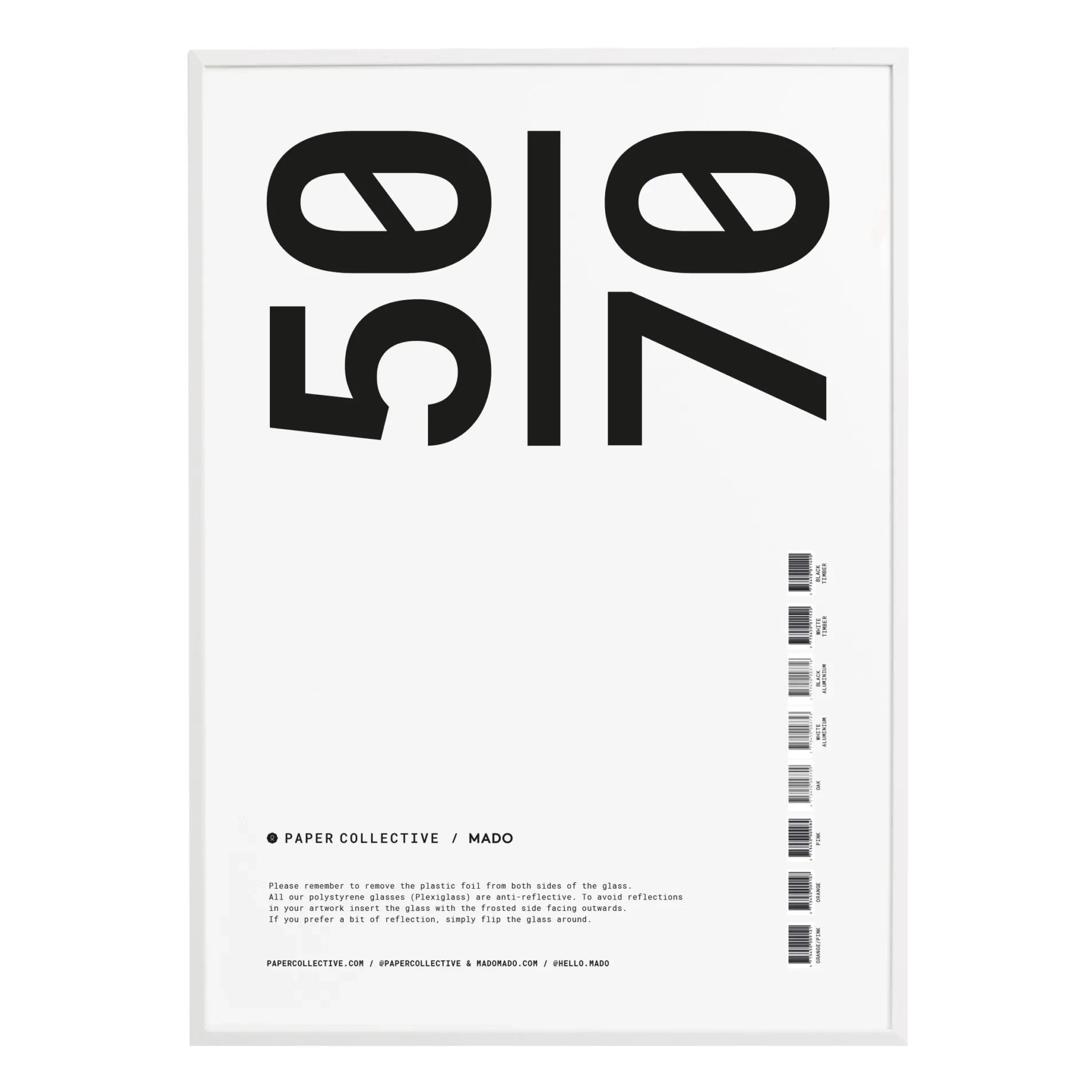 Paper Collective - Wooden frame | White