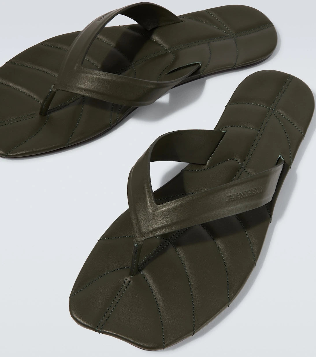 JW Anderson - Leaf leather thong sandals