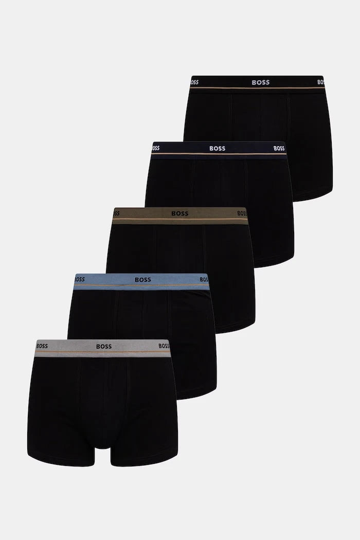 BOSS Erkek Pamuk ve Elastan Boxer Trunk 5P Essential 5’li