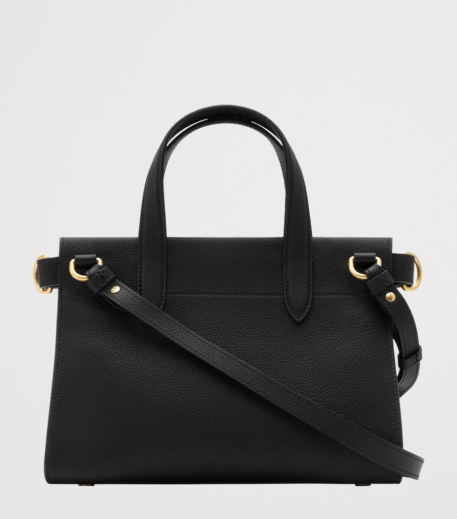 Burberry Black Mini Calfskin Cotswolds Tote Bag