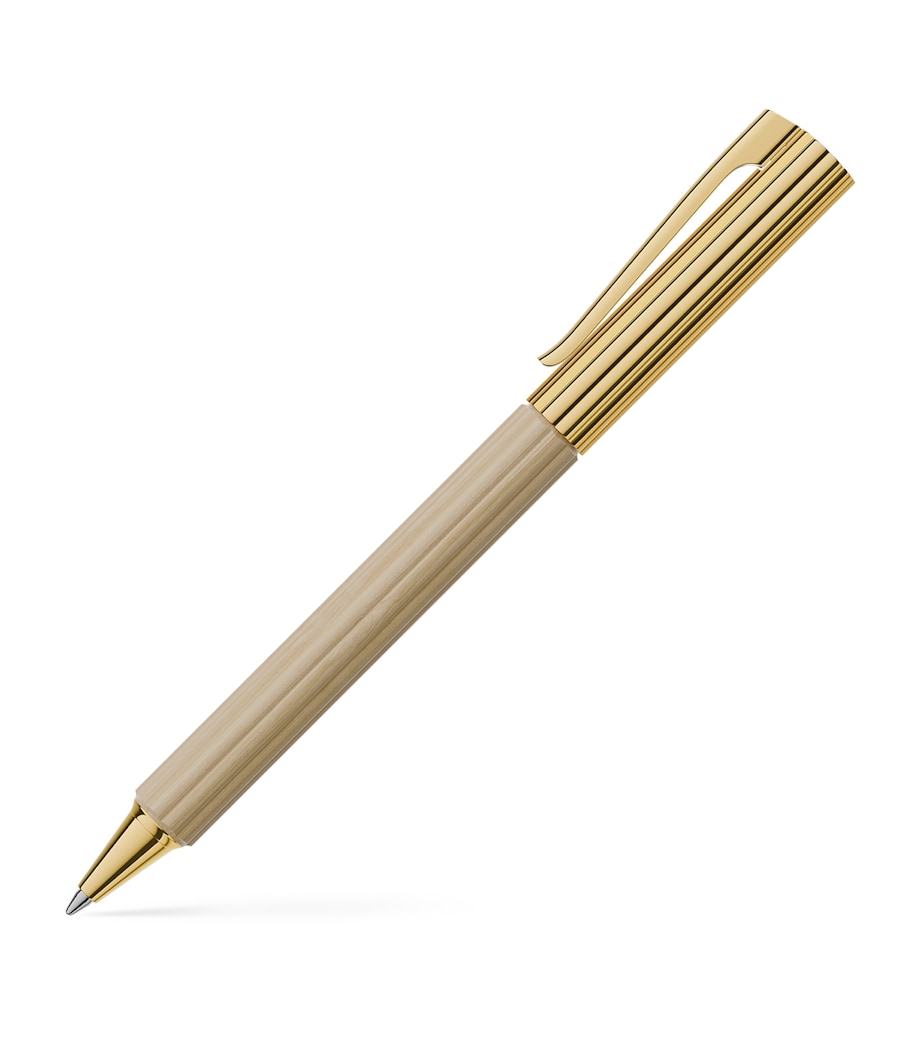 Graf von Faber-Castell Gold-Trim Hornbeam Wood Bloom Ballpoint Pen
