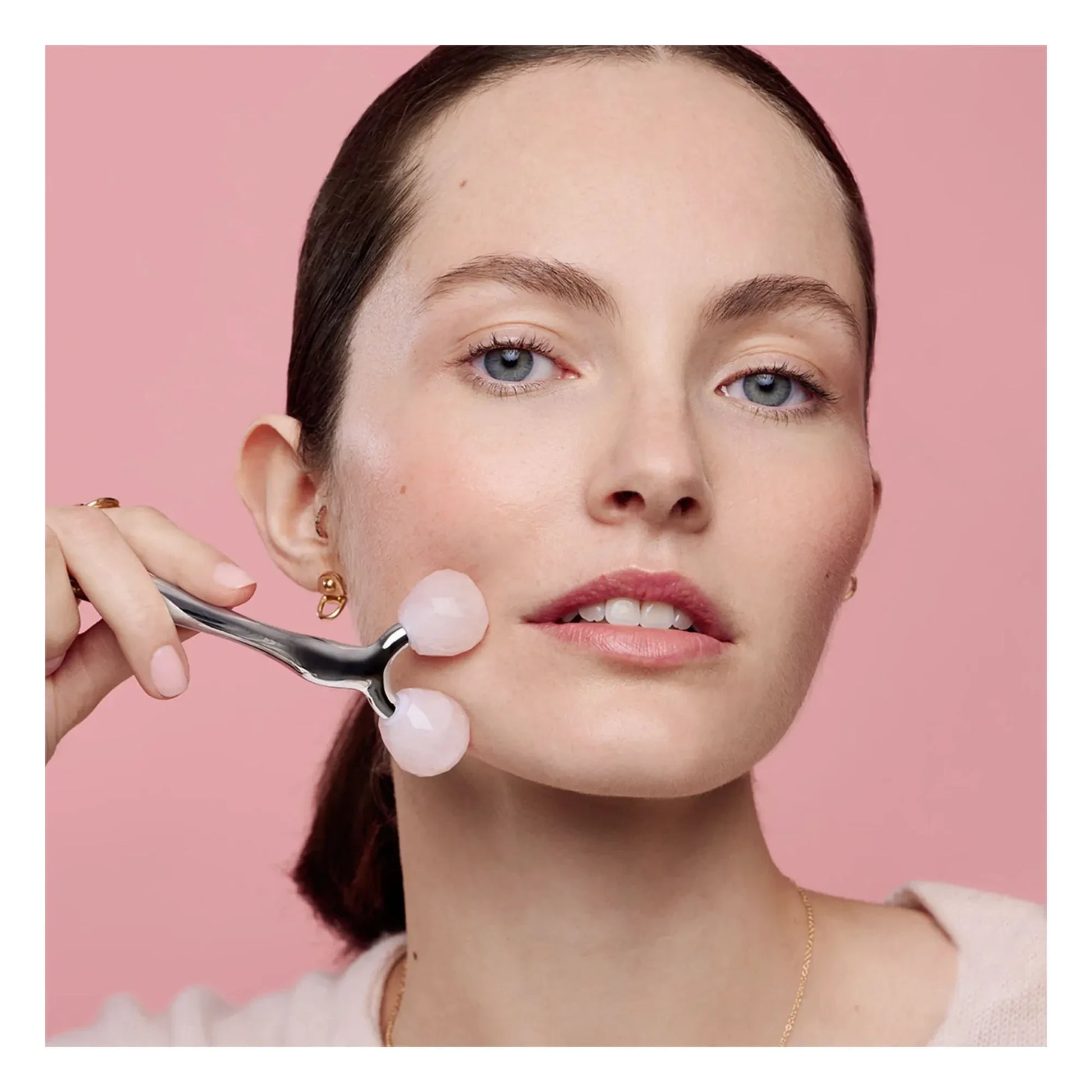 Holidermie - DuoRoller Face in Rose Quartz