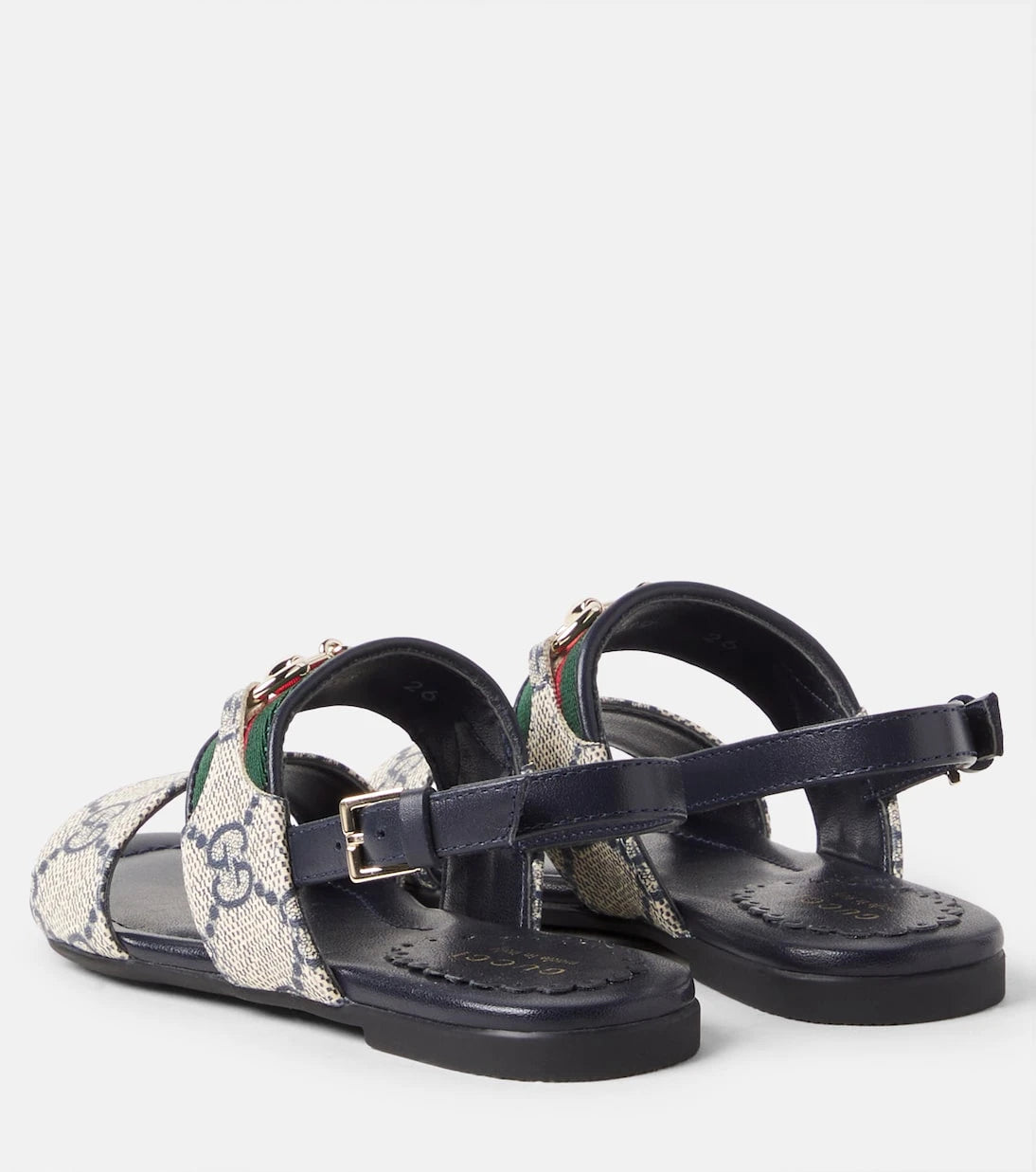 Gucci Kids - Horsebit GG Canvas sandals