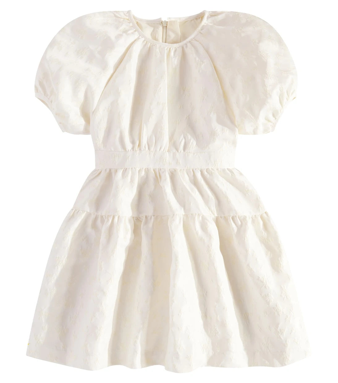 C'era Una Volta - Lola puff-sleeve brocade dress