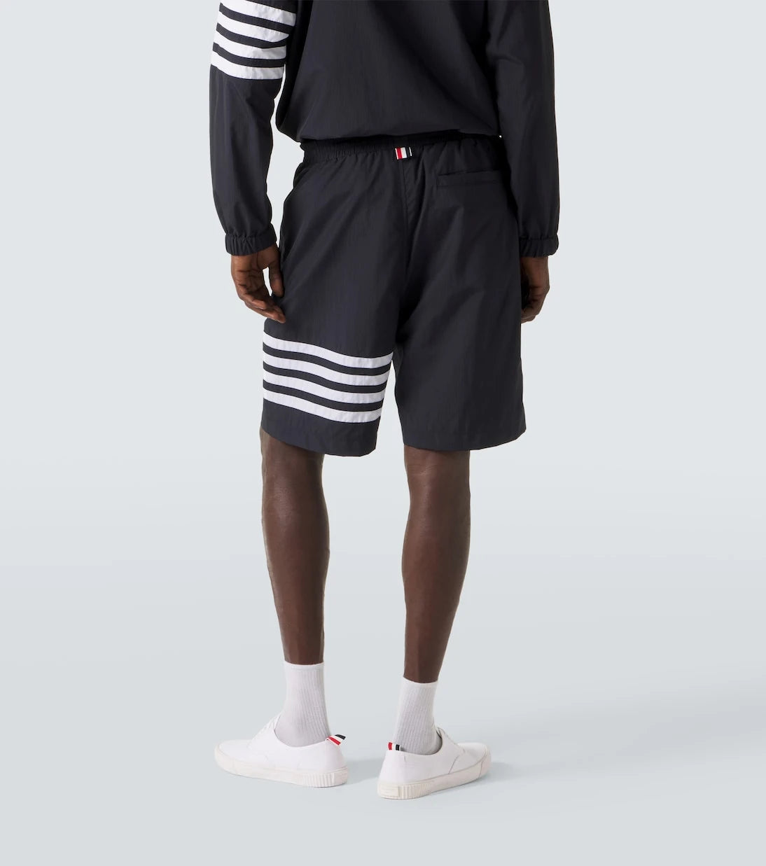Thom Browne - 4-Bar ripstop shorts
