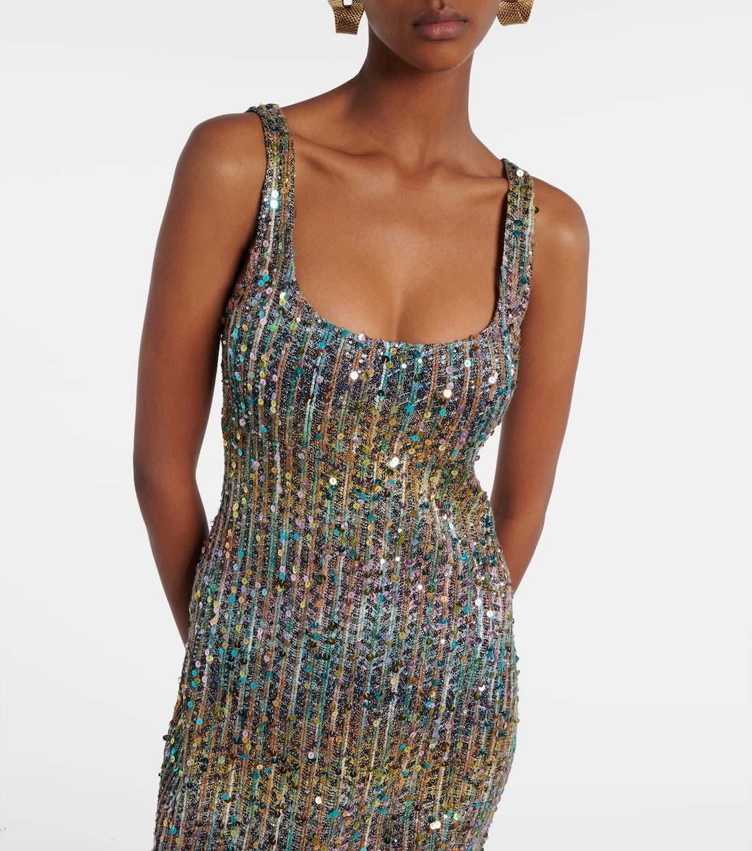 Missoni - فستان لاميه مزين بالترتر