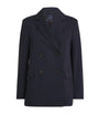 Max Mara Blue Wool Double-Breasted Blazer