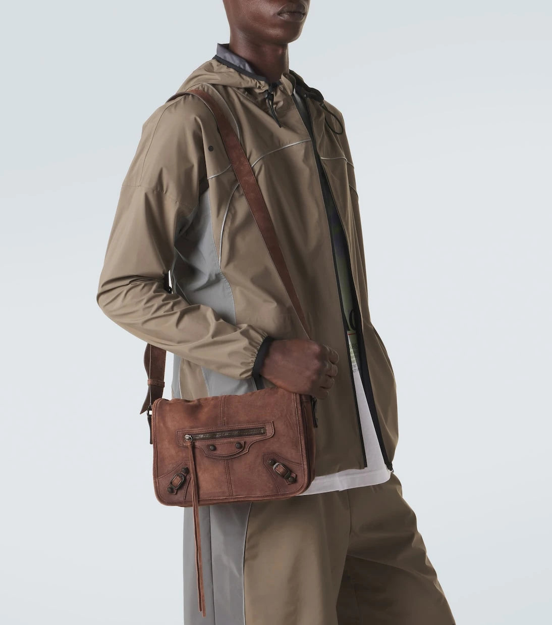 Balenciaga - Le City Small suede messenger bag
