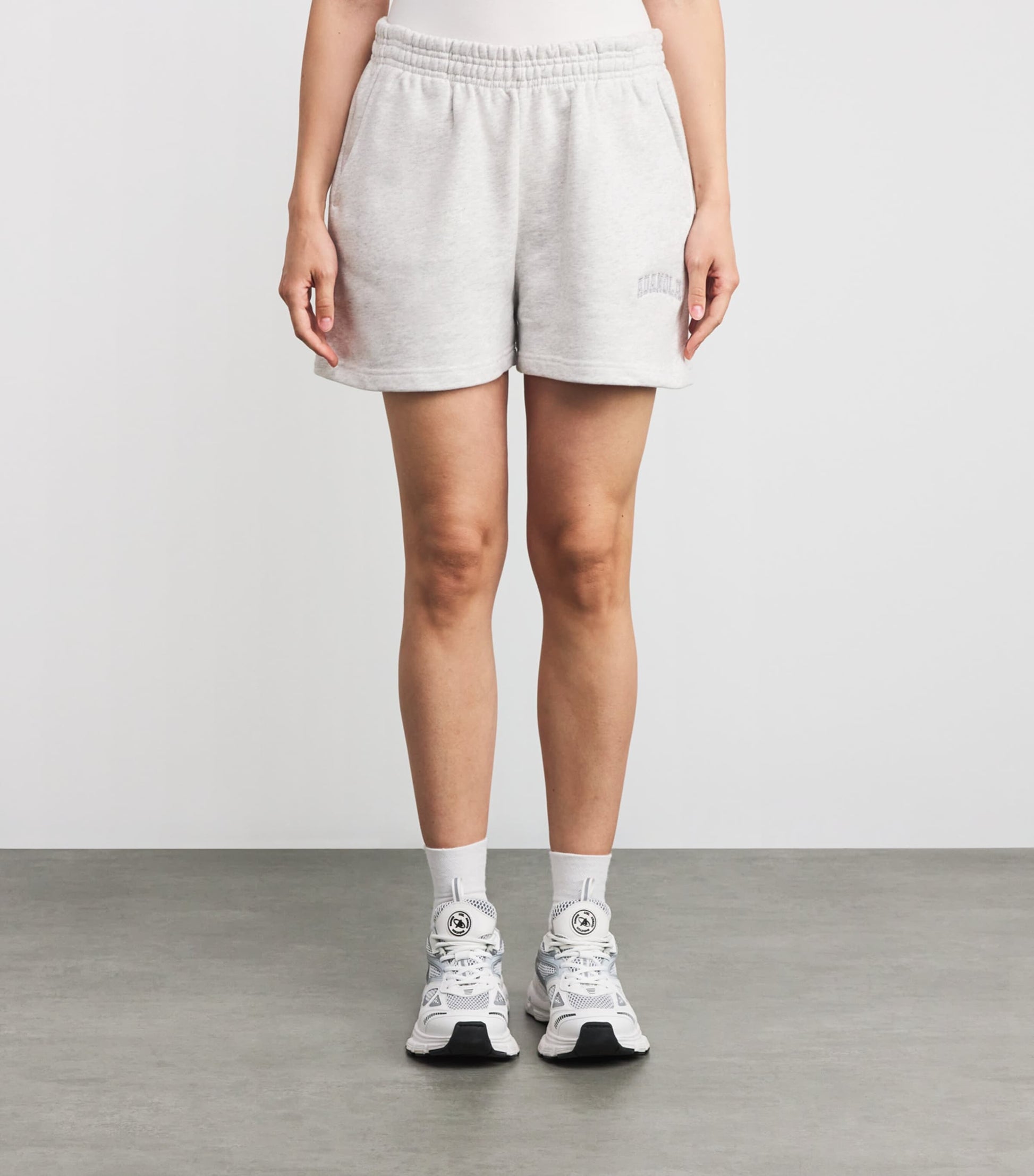 Grey Organic Cotton Varsity Sweat Shorts