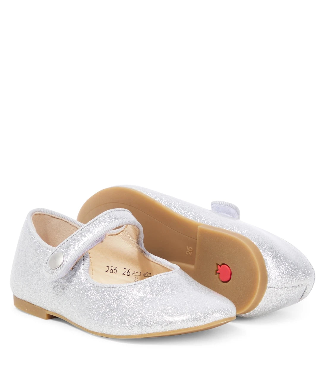 Pom d'Api - Daisy Baby metallic leather slides