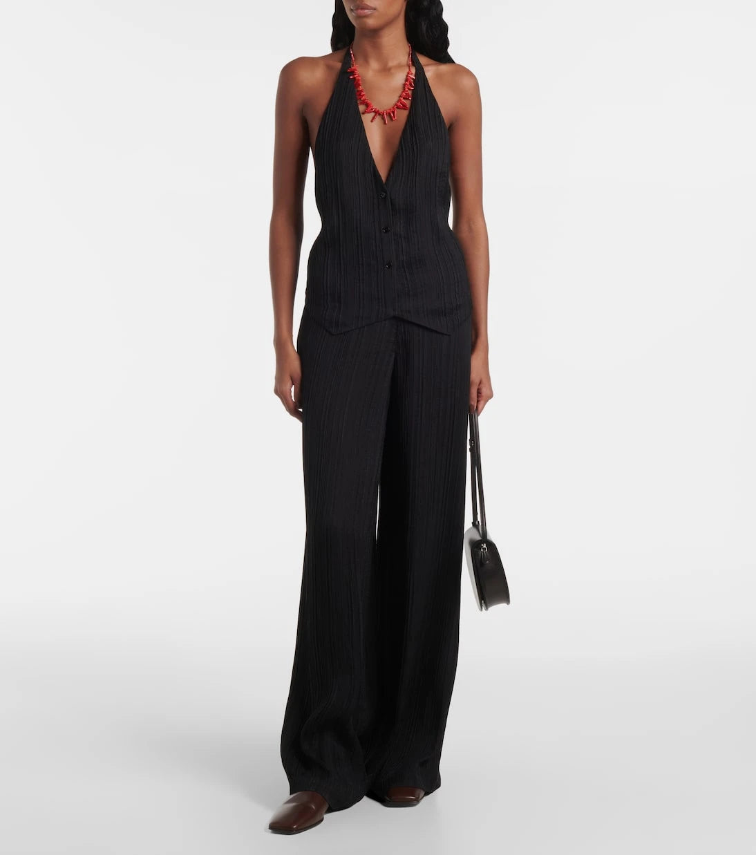 Joseph - Suez pleated halterneck vest