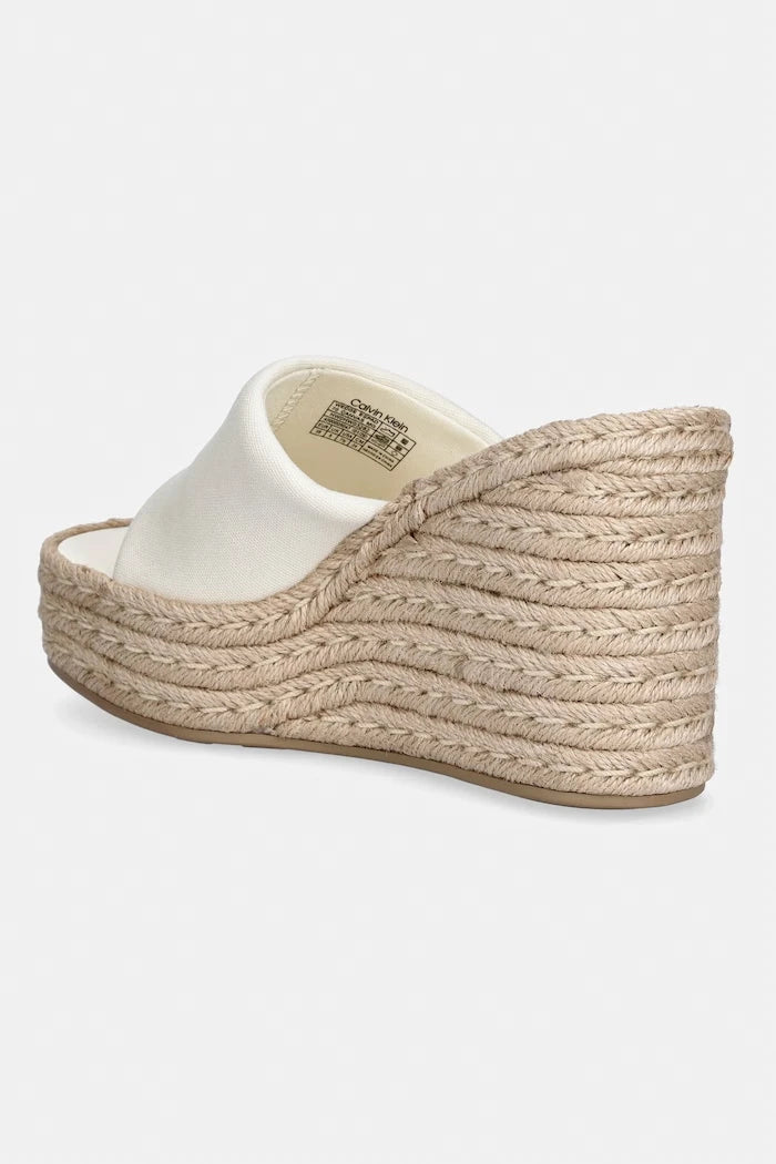 Calvin Klein kadın wedge espadril platform ayakkabı WEDGE ESPAD 70 CANVAS MG