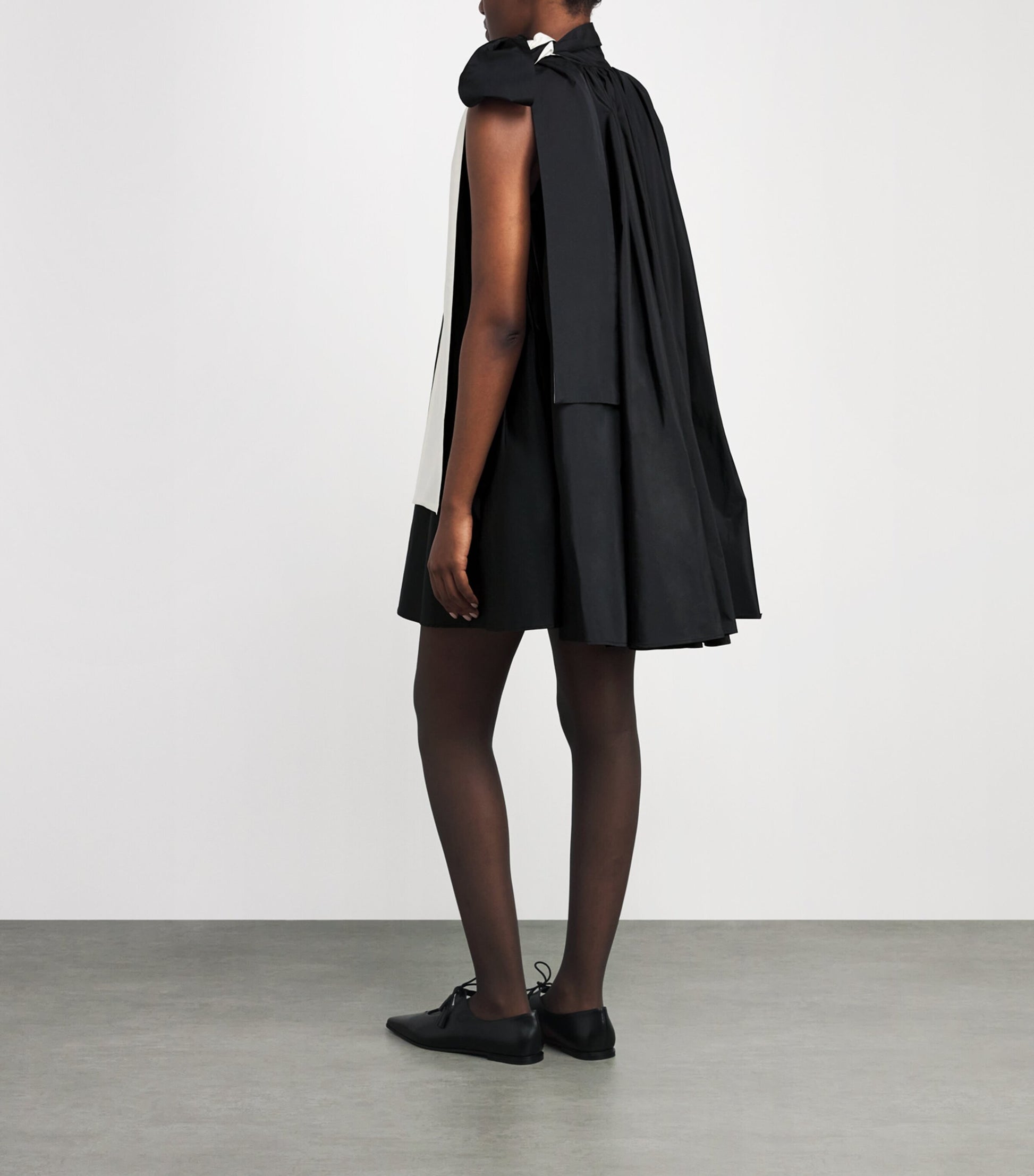 Max Mara Black Bow-Neck Mini Dress