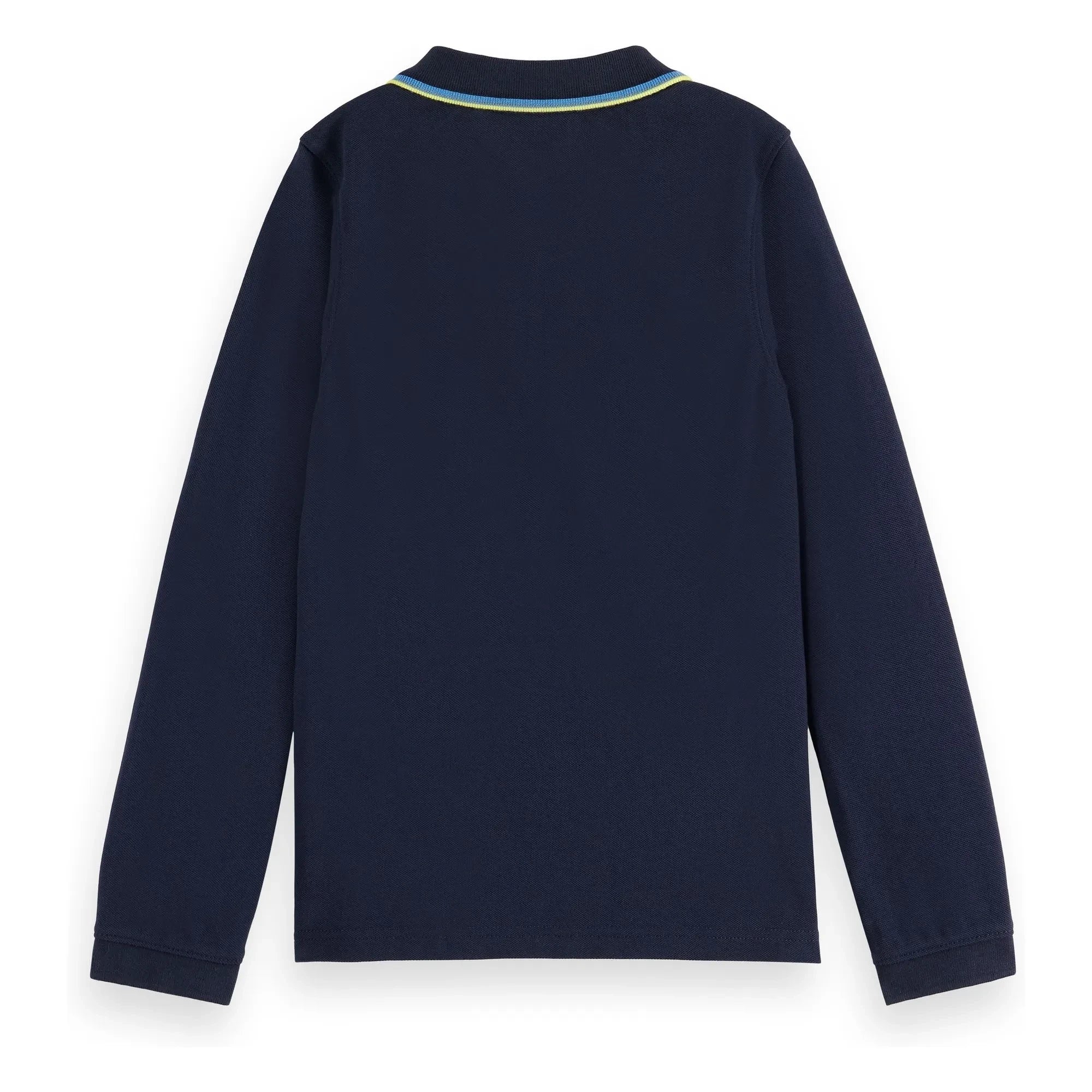 Scotch & Soda - Long-sleeved pique polo shirt | Navy blue