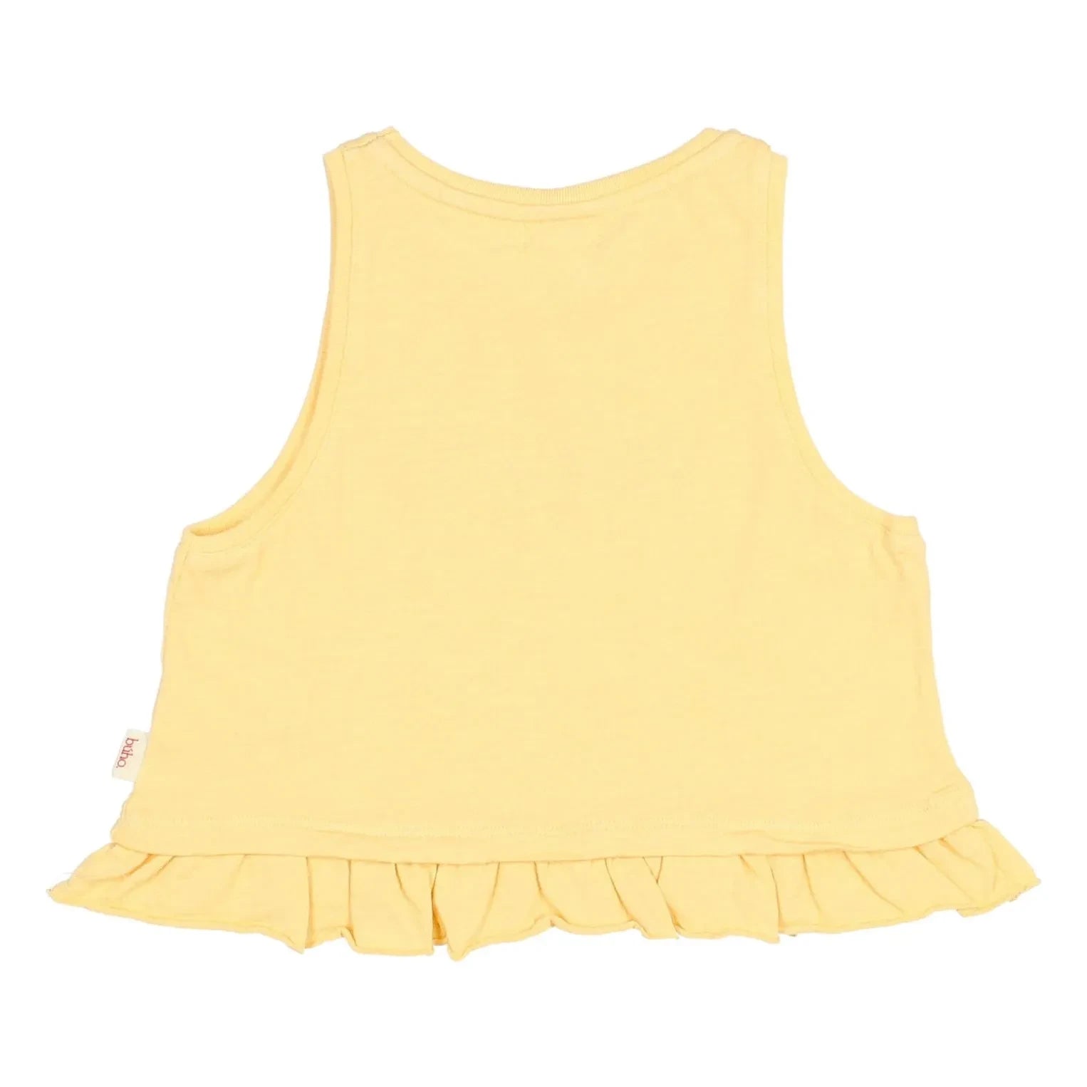Búho - Flower Flounce Top Organic Cotton | Yellow