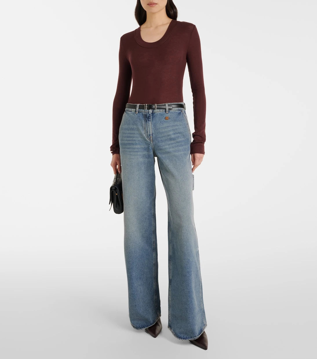 Courrèges - Logo wide-leg jeans