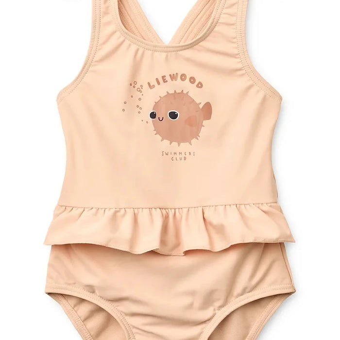 Liewood цял бански за деца Amara Baby Swimsuit w Bow