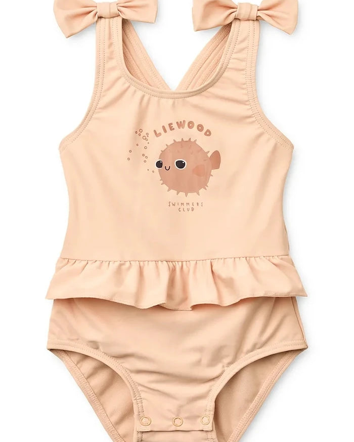 Liewood цял бански за деца Amara Baby Swimsuit w Bow